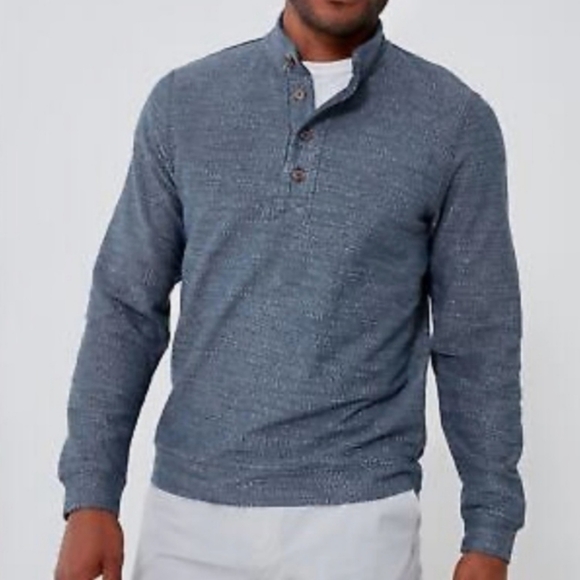 NWT Marine Layer Clayton Textured Pullover in India Ink Size S - Picture 1 of 9